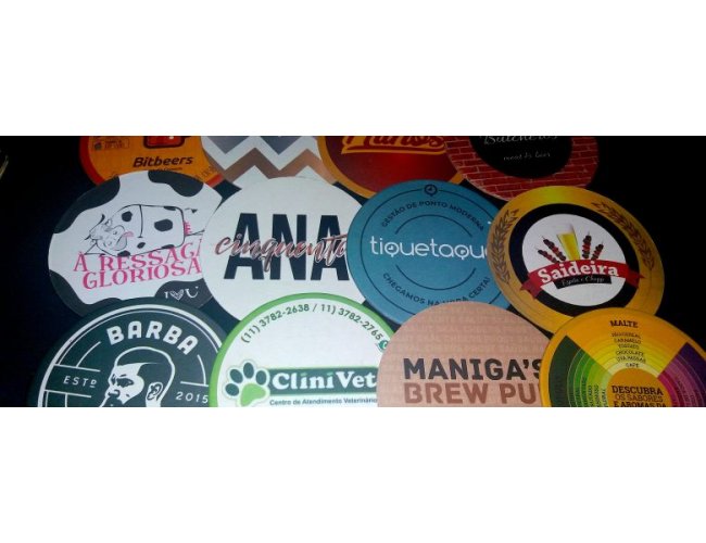 Porta Copos Bolacha de Chopp Personalizado