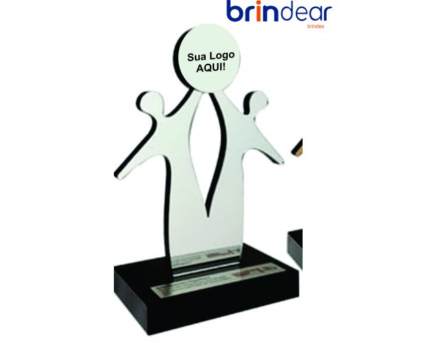 Trofu em Acrlico Dupla Personalizado